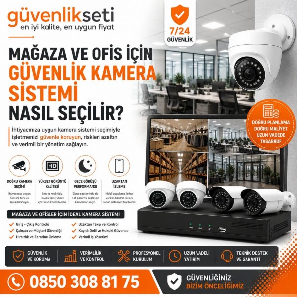 Mağaza ve Ofis İçin Güvenlik Kamera Sistemi Nasıl Seçilir?