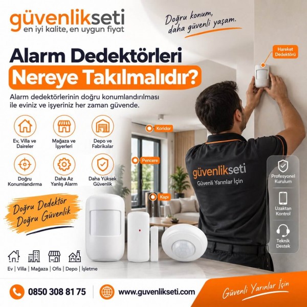 Alarm Dedektörleri Nereye Takılmalıdır?