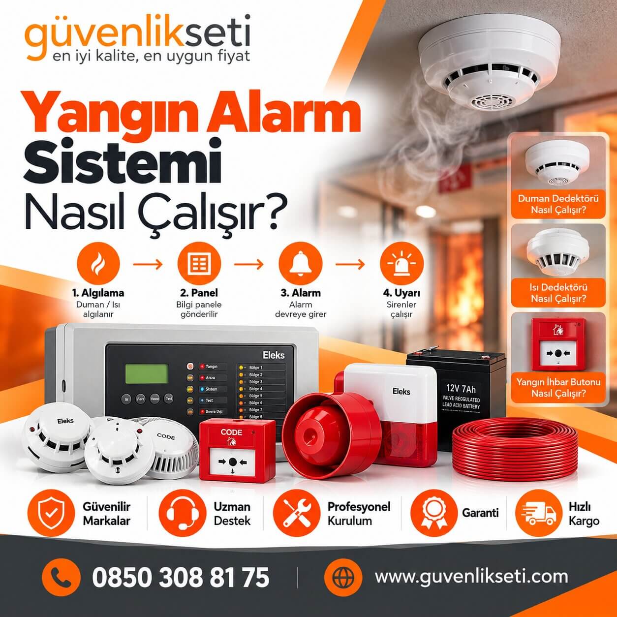 Yangın Alarm Sistemi Nasıl Çalışır? Yangın Alarm Sistemi Nasıl Çalışır?