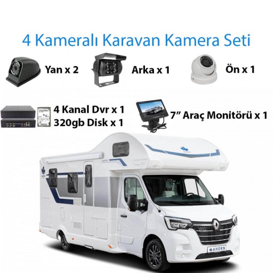 4 Kameralı Karavan Kayıtlı Kamera Seti 4-kamerali-karavan-dvr-kamera-seti